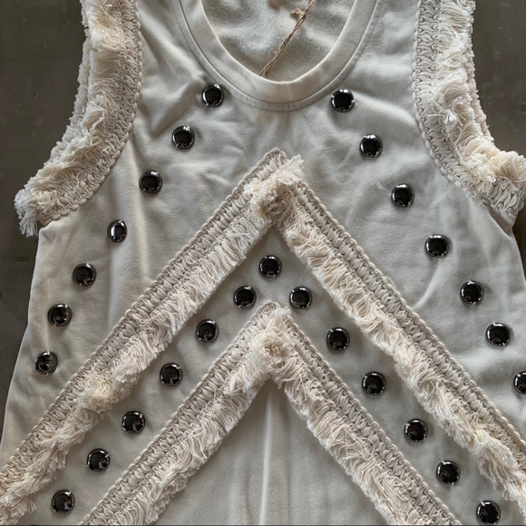 Mystic Prysm Ivory Fringe Studded Dress - Picture 2 of 8